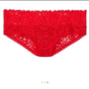 Victoria’s Secret hip hugger underwear small red laced